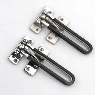 酒店房门反锁防盗门扣门链锁 静音门插销不锈钢304加厚防盗扣 明装