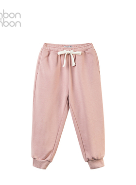 【换季甄选】bonbon et bonbon裤子休闲舒适蔷薇粉束脚针织卫裤休
