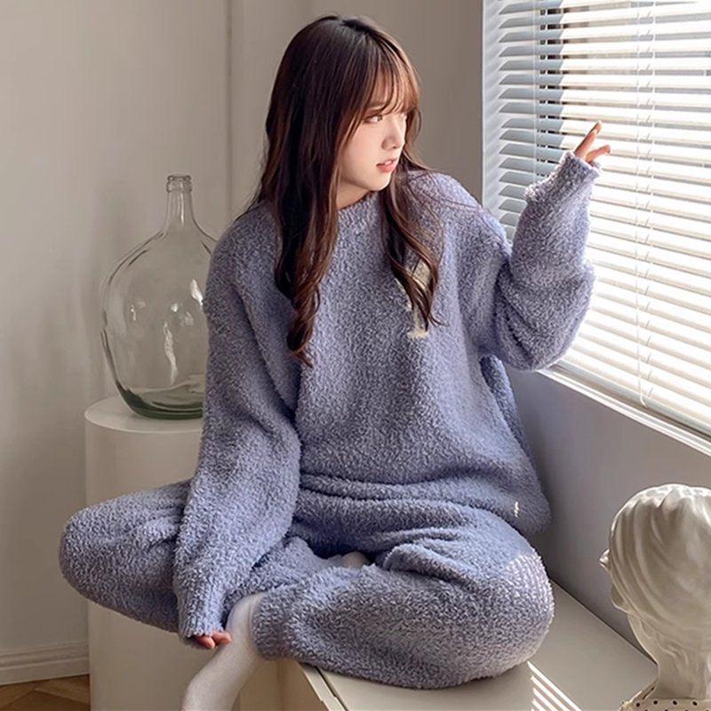 半边绒睡衣女秋冬季软绵绵珊瑚绒加厚保暖宽松休闲冬天家居服套装,运动/瑜伽/健身/球迷用品,情侣装泳衣,淘宝优惠券,粉丝福利购,淘宝优惠卷