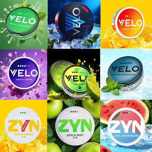 【买8送1】snus velo口含袋薄荷水果味VELO口袋SNUS ZYN口含袋