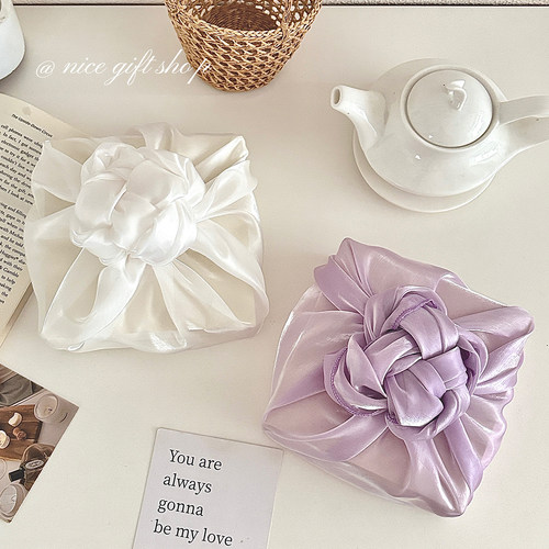 ins风温柔丝光礼物包装布高级光泽感伴手礼装饰少女心花艺礼品布