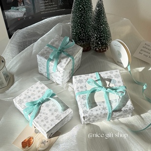 浪漫银色雪花雪梨纸氛围感圣诞节礼品装 饰纸ins高颜值打包新年纸