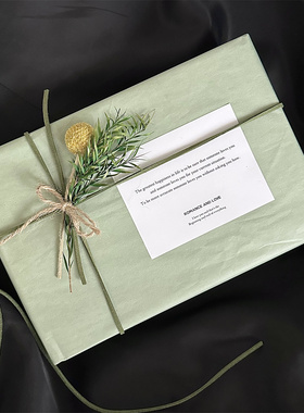 抹茶绿雪梨纸套装’ins风礼物包装纸手揉纸花艺包装diy节日礼品