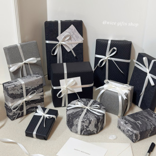 黑色系礼物包装 饰纸高级感diy鲜花花艺纸送男友系列 纸生日礼物装