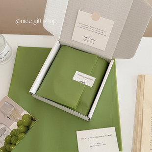 牛油果绿 鲜花纸 小清新礼品纸防水半透明出卡打包内衬纸礼物包装