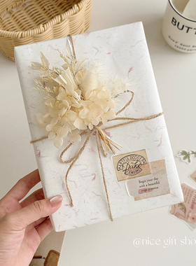 复古花瓣包装纸ins风加厚白色风华纸礼物包装纸高质感花艺包装纸