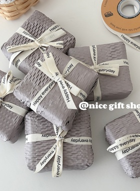 ins风灰紫色蜂窝纸简约礼物包装纸韩系饰品打包填充纸环保防震