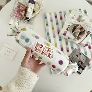 纸礼品打包纸diy材料半透明 彩色波点雪梨纸礼物包装 Nice gift