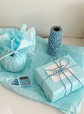 蓝色系列~ins风哑光雪梨纸薄纸DIY节日礼物装饰包装纸拍照背景纸