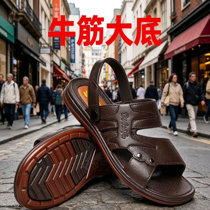 2026夏季越南牛筋底男士防臭凉鞋