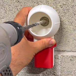 电钻打孔钻头除尘盒钻屑收集器及导向器钻孔灰尘集尘盒辅助工具