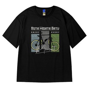 加大国潮重磅半袖短袖大码300gt恤圆领男装街头2025加肥新款纯棉