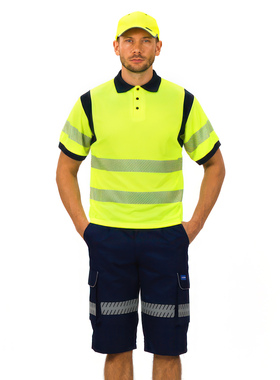 反光POLOT恤夏季男女管理人员反光衣道路安全服工作装短袖T恤衫