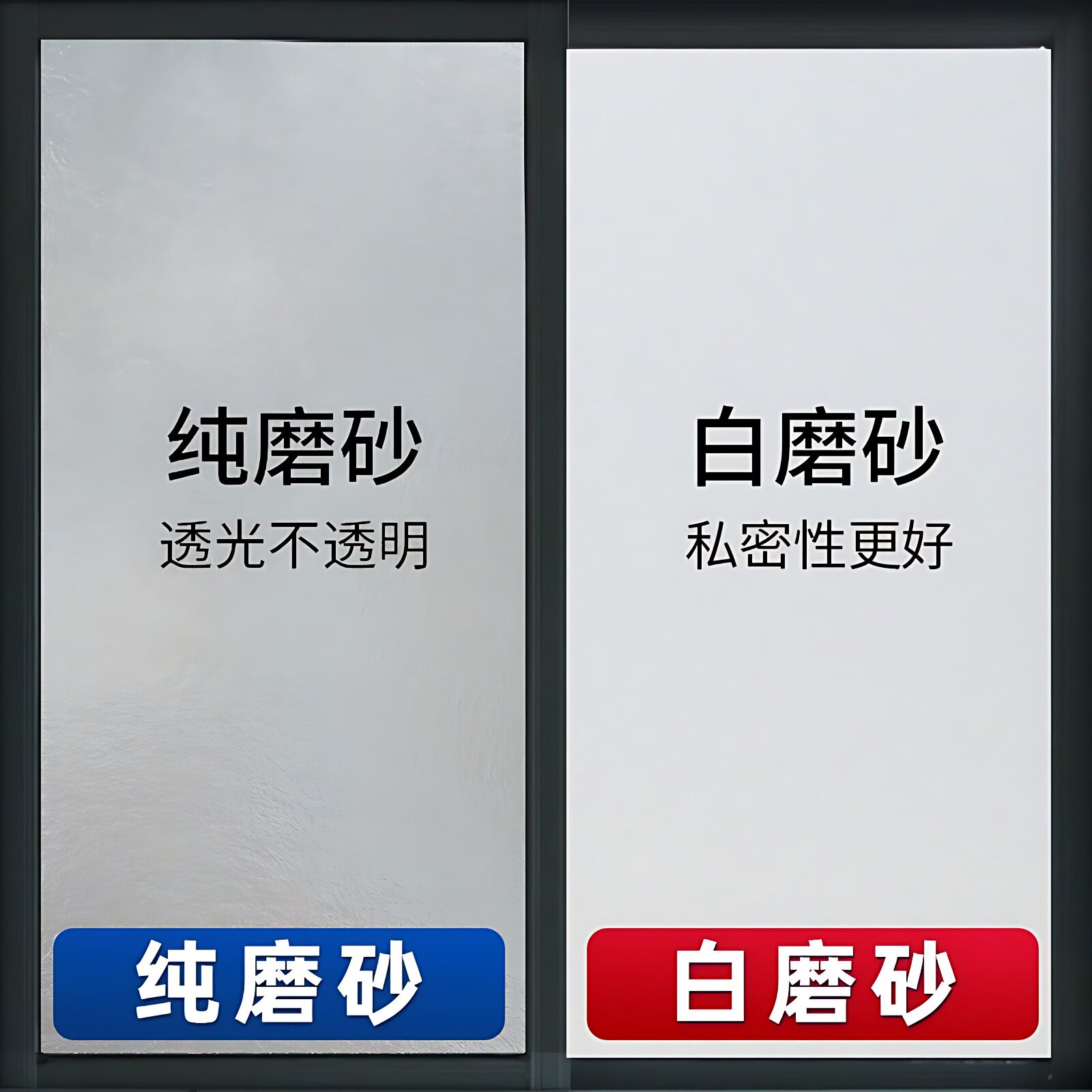 无胶静电透光磨砂防窥膜|卫生间
