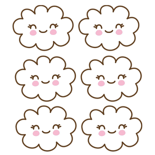 卓贴 汽车贴纸个性卡通云遮挡划痕遮盖电动车防水刮痕车贴