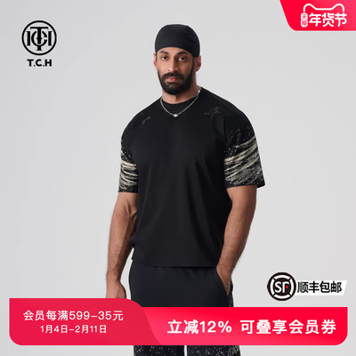 TCH短袖T恤翅膀轻奢烫钻2024