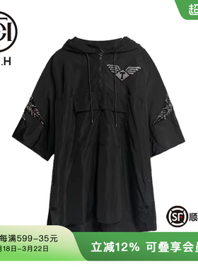 TCH时尚显瘦烫钻风衣外套T66C15E6001