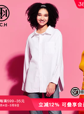 TCH轻奢潮牌春秋新款休闲时尚男女同款衬衫T69C138006