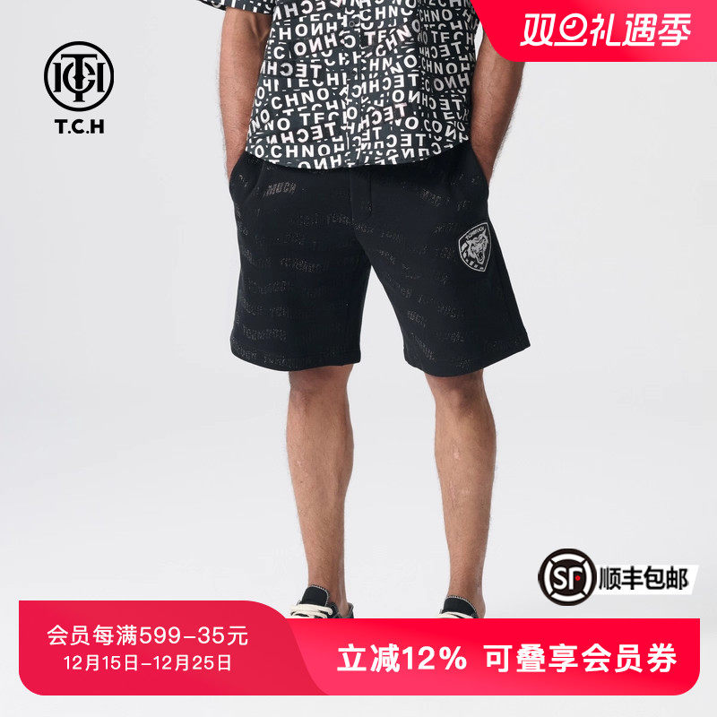 TCH轻奢夏季新款烫钻百搭休闲裤短裤男女同款T72B216053