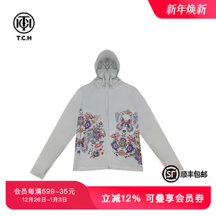 时尚 TCH潮牌新中式 新款 夏季 T72B27E9032 系列重工烫钻连帽衫