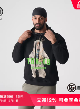 TCH轻奢连帽卫衣春秋新款潮流烫钻宽松经典系列T72A126018