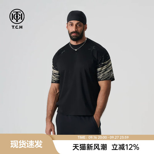 TCH短袖T恤翅膀轻奢烫钻2024