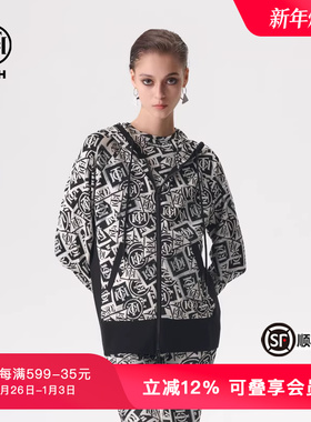 TCH轻奢春秋新款时尚百搭烫钻连帽拉链衫T72A176040