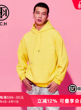 TCH轻奢潮牌春秋新款时尚百搭男女同款连帽卫衣T69C126004