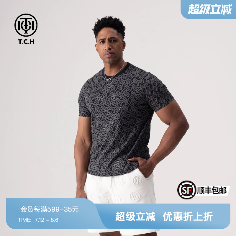 TCH轻奢2025夏季新款百搭个性短袖T恤上衣男女同款T72B106195