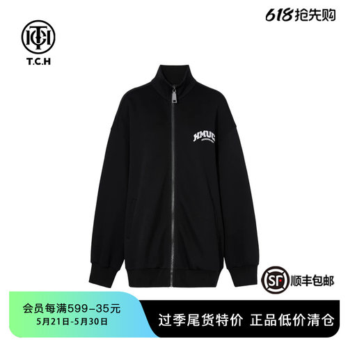 TCH潮牌简约立领烫钻外套春秋新款长袖上衣男女同款S69A176001