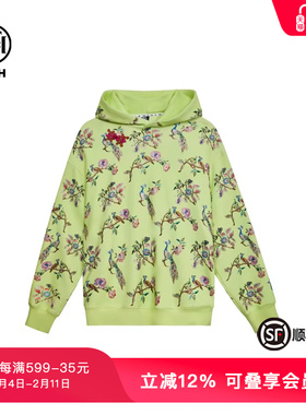 TCH新中式卫衣春秋新款潮牌烫钻满印帽衫外套男女T72C126001