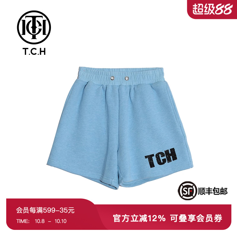 休闲短裤，松紧腰口，撞色字母，舒适透气