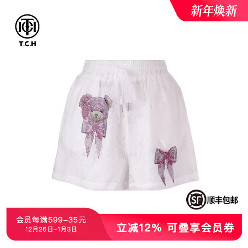 烫钻工艺休闲时尚百搭短裤