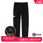 休闲裤 TCH春秋新款 潮牌字母烫金钻黑色背带裤 子T21120C6045