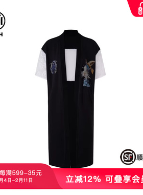 TCH轻奢烫钻工艺时尚潮流拼接蕾丝镂空披风T75A43B9085私服tch