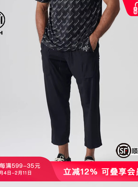 TCH春秋新款时尚烫钻百搭休闲裤黑色卫裤男女同款T72A206053