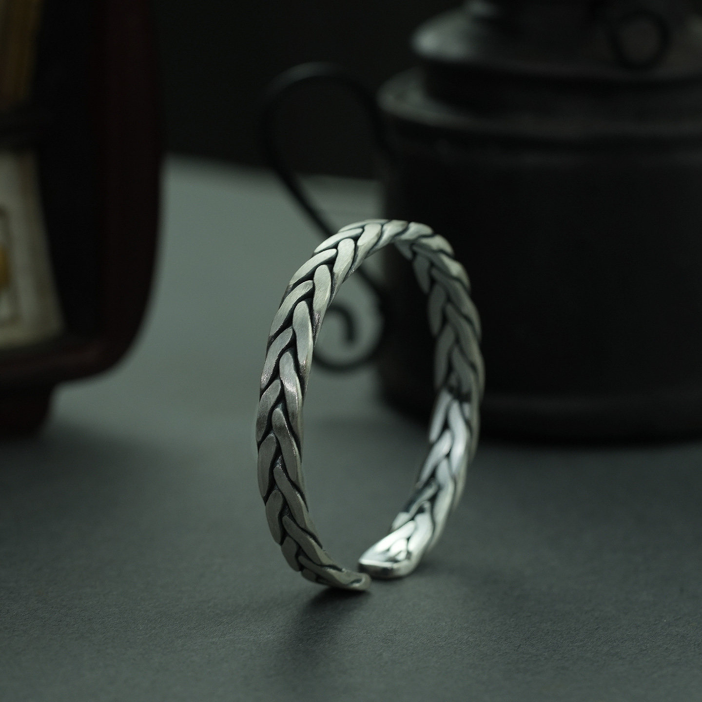 【吉象银品】999足银编织手镯复古手工做旧麻花手环简约民族银饰,饰品/流行首饰/时尚饰品新,银饰手镯,淘宝优惠券,粉丝福利购,淘宝优惠卷