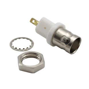 全铜绝缘BNC-50KY绝缘母座50欧BNC直白胶BNC面板连接器Q9插座