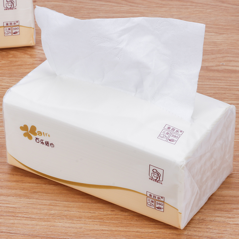 百乐130抽5包家用实惠装抽纸巾