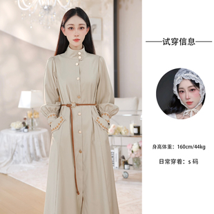 liebeskuss送腰带【秋和】设计感风衣连衣裙25秋季新款松弛风长裙