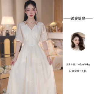 Nash/奈希【花序】设计师连衣裙2025夏季新款宽松显瘦小个子长裙