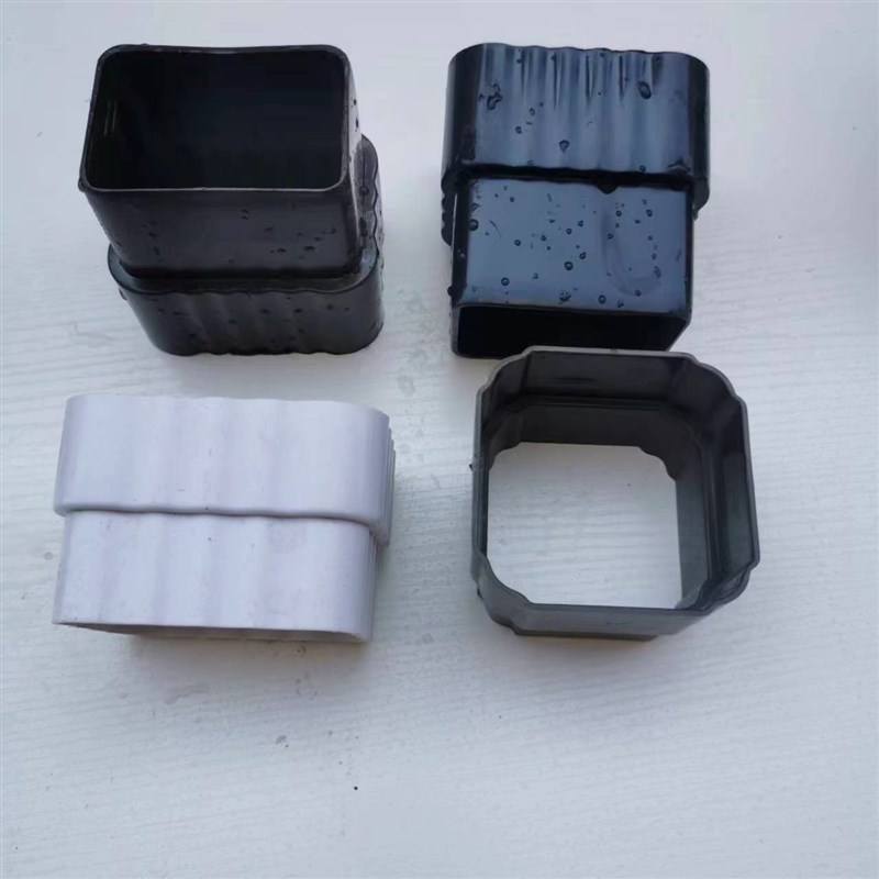 别墅pvc方形排水管p外墙落水管直接管箍接头接口器下水管塑料配件