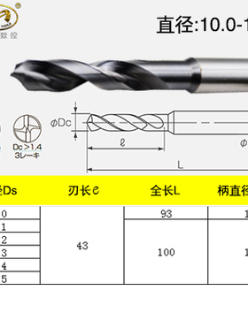 不锈钢钻头7570P直柄麻花钻 粉末冶金高速钢 不二越钻头 ST系列