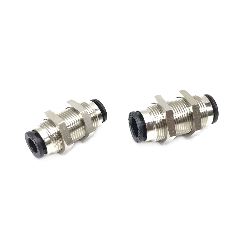 快插穿板PM6 8mm气管直通接头变径6转4G串板快速10-8转接PM16隔板