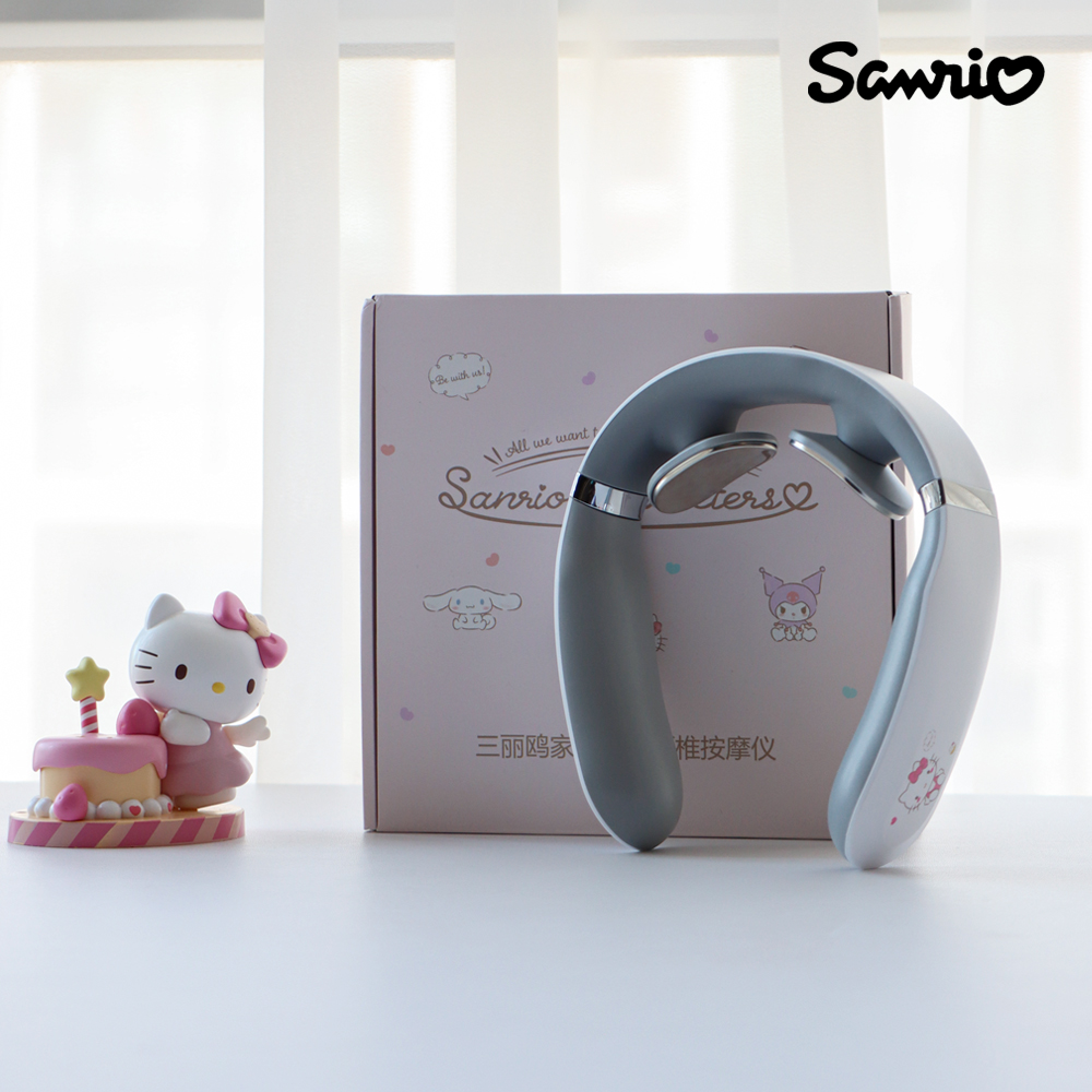 hellokitty按摩仪颈椎按摩器颈部脉冲电动按摩枕热敷脖子疏通酸痛