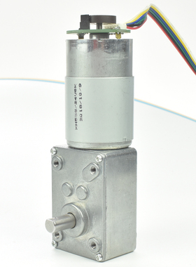 5840-555涡轮蜗杆微型直流减速马达小电机I12v24v带编码器自锁齿