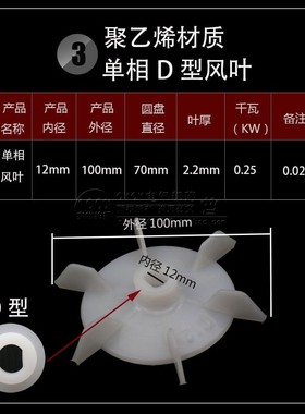 微型单相电机风叶 塑料风叶15mm10mm12mm14mm16mm18Umm20mm气泵叶
