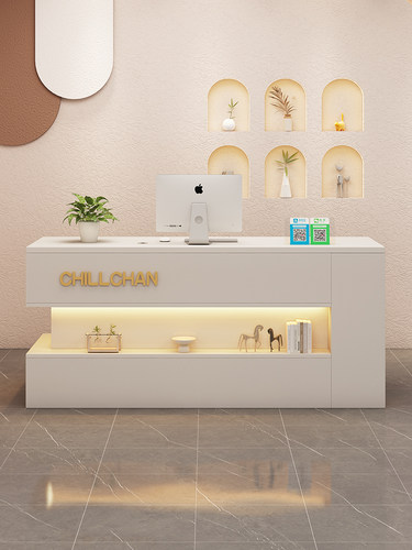 服装店收银台店铺小型柜台轻奢女装吧台商用展示台公司前台接待台