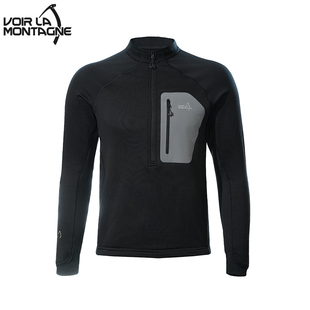 VoirLaMontagne见山男B3半拉链套头保暖抓绒衣3.0排汗透气抗静电