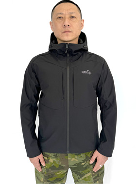 Voir La Montagne 见山 男士D3软壳上衣防风加绒保暖防风外套带帽